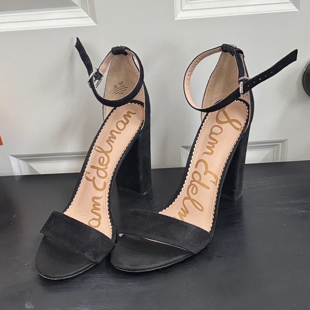 Sam Edelman Black Suede Heels